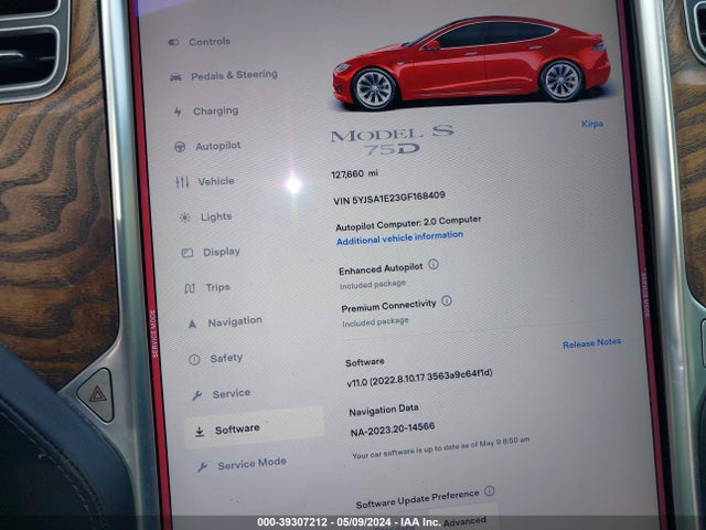 5YJSA1E23GF168409 Tesla Model S 60d/70d/75d/85d/90d