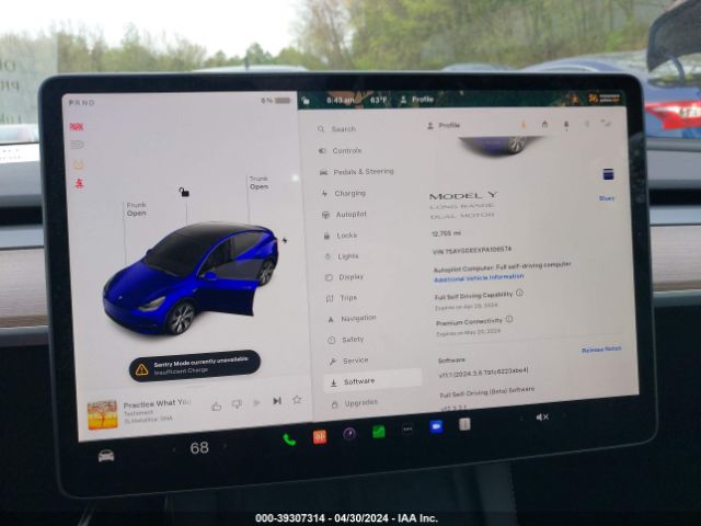 7SAYGDEEXPA106574 Tesla Model Y Awd/long Range Dual Motor All-wheel Drive