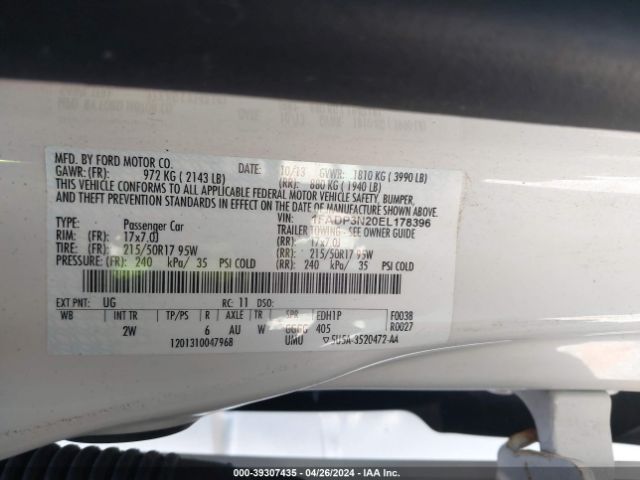 1FADP3N20EL178396 Ford Focus Titanium