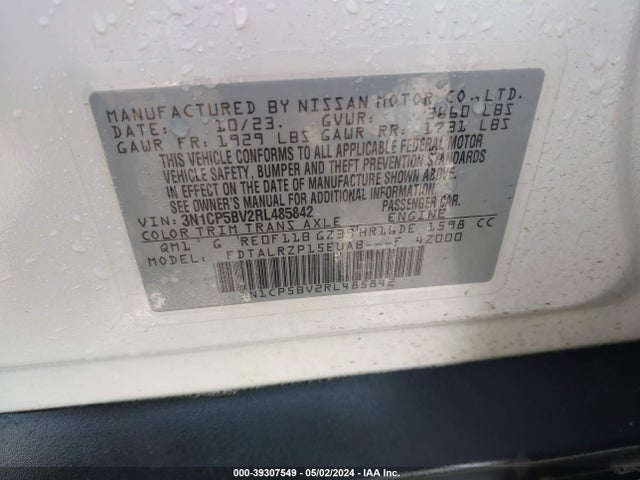 Nissan Kicks S Xtronic Cvt 2024 3N1CP5BV2RL485842 Image 9