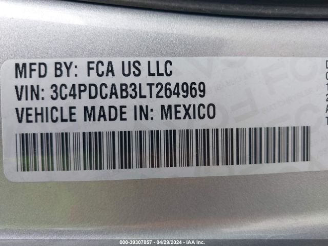 3C4PDCAB3LT264969 Dodge Journey Se Value