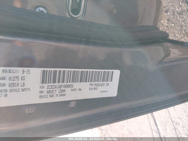 Dodge Charger Sxt 2015 2C3CDXJG6FH898053 Image 9