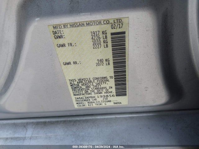 Nissan Altima 2.5 Sv 2017 1N4AL3AP8HC199856 Image 9