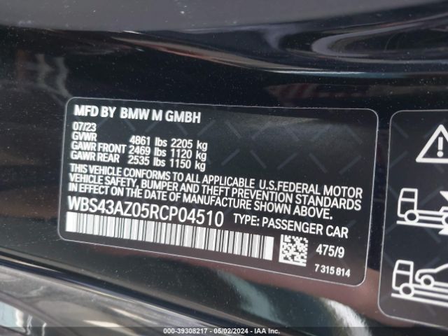WBS43AZ05RCP04510 BMW M4 Competition Xdrive