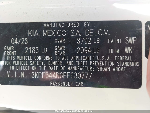 KIA Forte Gt-line 2023 3KPF54AD3PE630777 Image 9