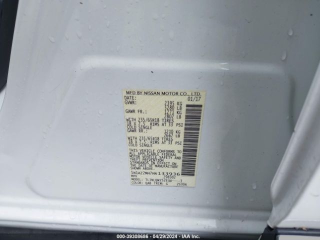 5N1AZ2MH7HN133936 Nissan MURANO SV
