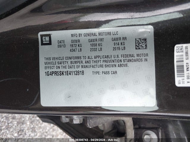 1G4PR5SK1E4112818 Buick Verano Convenience Group