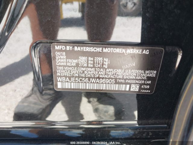 WBAJE5C56JWA96905 BMW 540I