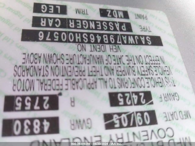 2006 JAGUAR XJ SAJWA79B46SH00576 Photo 8