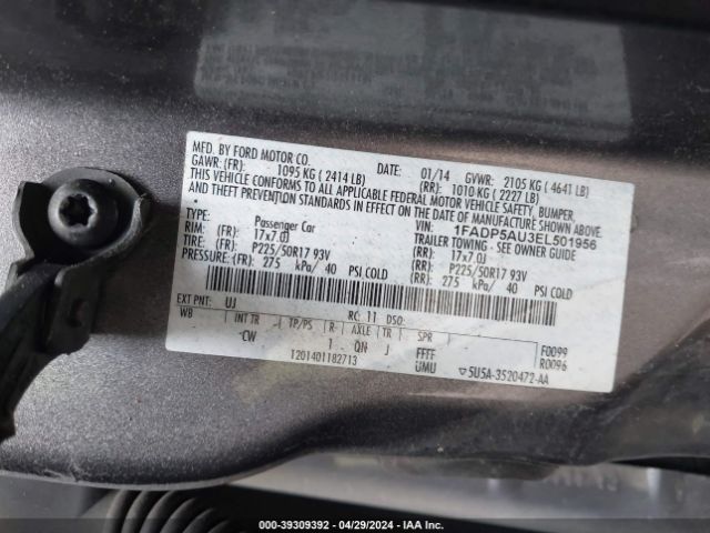 1FADP5AU3EL501956 Ford C-max Hybrid Se