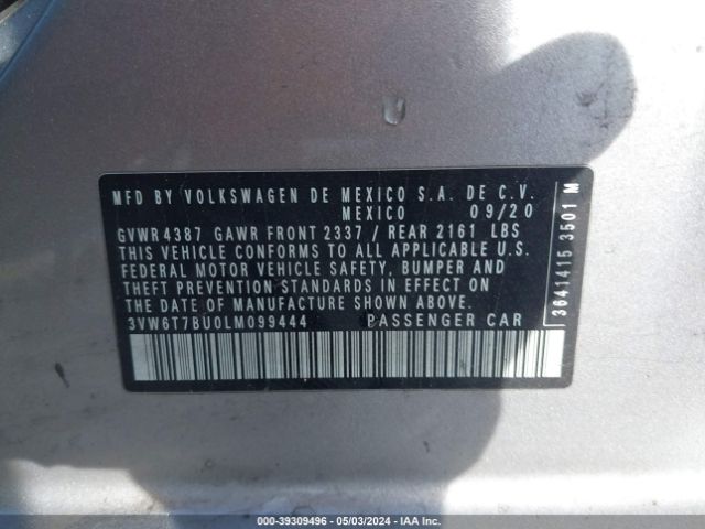 3VW6T7BU0LM099444 Volkswagen Jetta Gli 2.0t Autobahn/2.0t S
