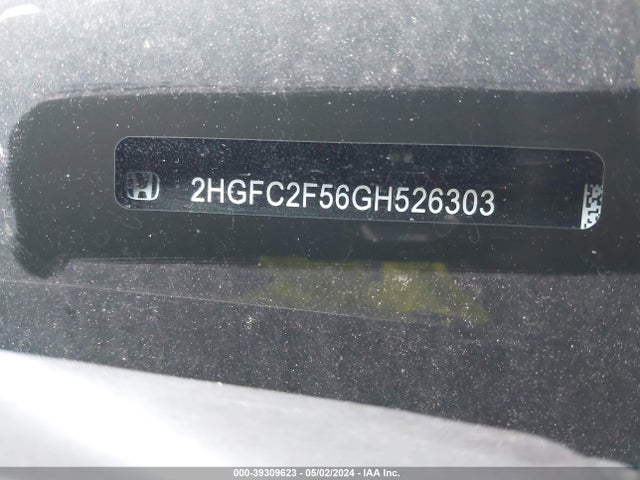 Honda Civic Lx 2016 2HGFC2F56GH526303 Image 9