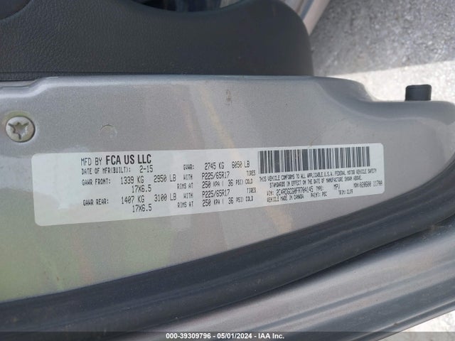 Dodge Grand Caravan Sxt 2015 2C4RDGCG0FR704145 Image 9
