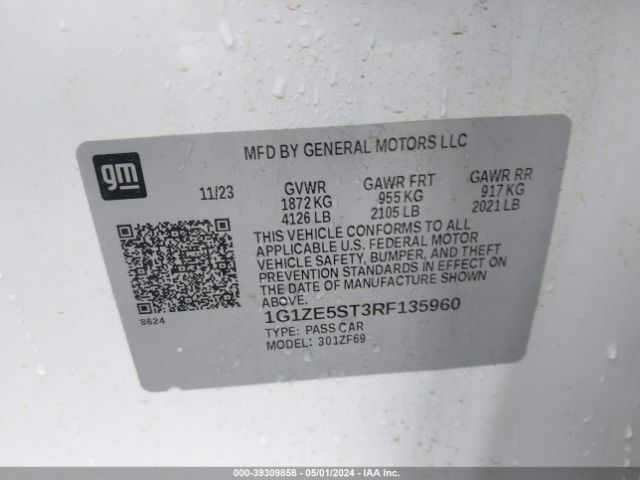 1G1ZE5ST3RF135960 Chevrolet MALIBU LT