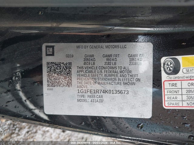 Chevrolet Camaro 1ss 2019 1G1FE1R74K0135673 Image 9