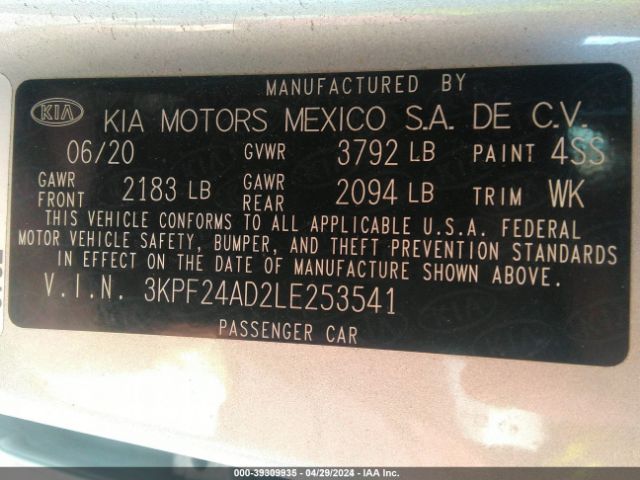 2020 KIA FORTE 3KPF24AD2LE253541 Photo 8