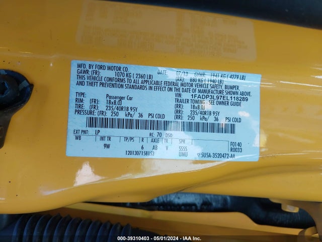 Ford FOCUS ST 2014 1FADP3L97EL118289 Image 9