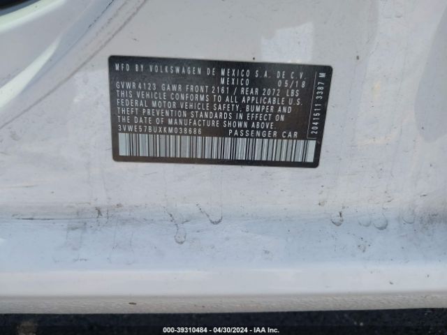 3VWE57BUXKM038686 Volkswagen Jetta 1.4t Sel
