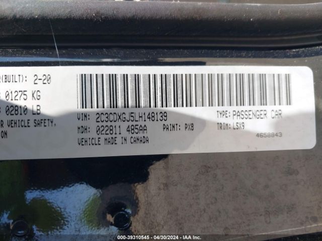 2C3CDXGJ5LH148139 Dodge Charger Scat Pack Rwd