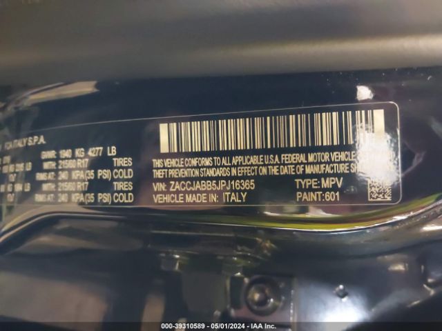 ZACCJABB5JPJ16365 Jeep Renegade Latitude Fwd