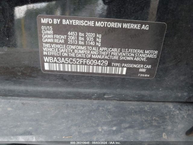 WBA3A5C52FF609429 BMW 328I
