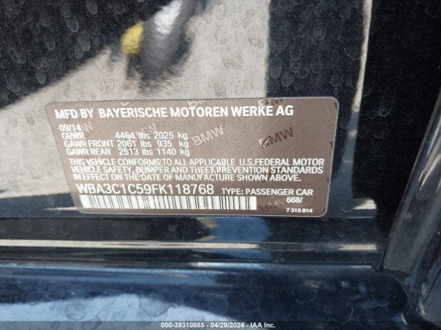 WBA3C1C59FK118768 BMW 328I