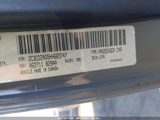 Dodge Challenger Sxt 2017 2C3CDZAG5HH665747 Image 9