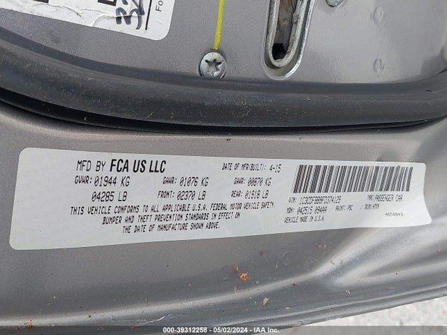 Dodge DART SXT 2015 1C3CDFBB9FD374129 Image 9