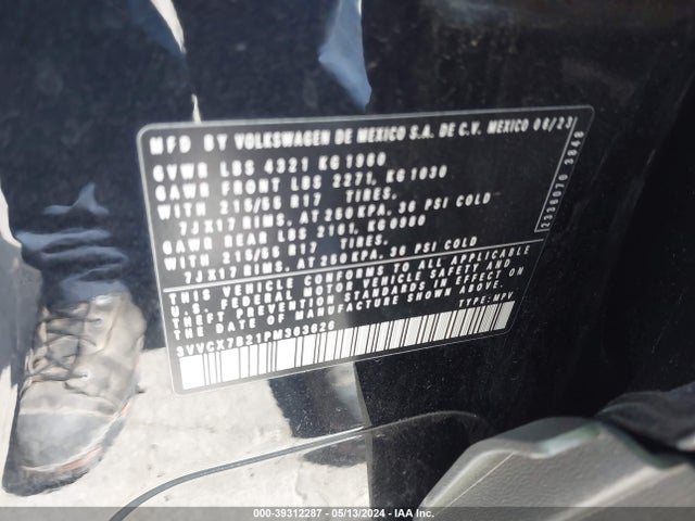 3VVCX7B21PM363626 Volkswagen Taos 1.5t S