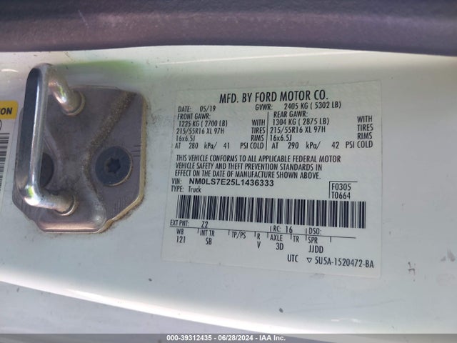 Ford Transit Connect Xl 2020 NM0LS7E25L1436333 Image 9