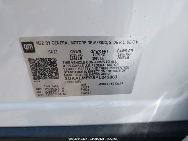 3GKALMEG5PL243863 GMC Terrain Fwd Sle