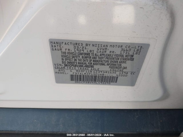 Nissan Kicks S Xtronic Cvt 2021 3N1CP5BV4ML495295 Image 9
