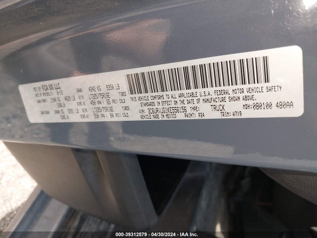 3C6URVJG1KE556156 RAM Promaster 3500 Cargo Van High Roof 159 Wb Ext