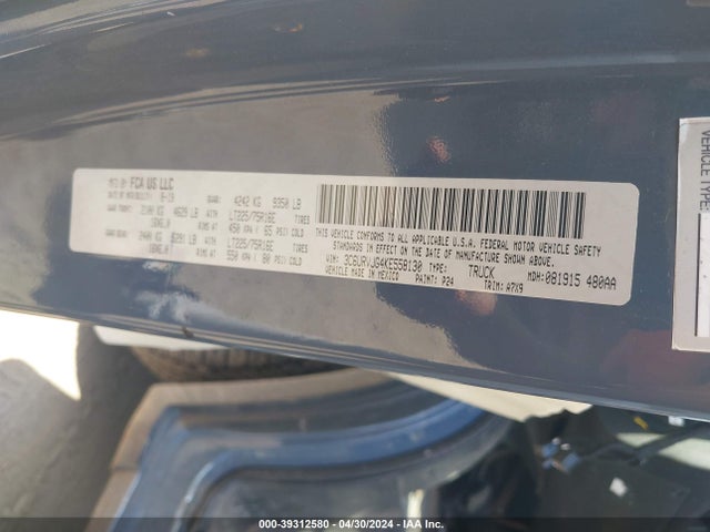 3C6URVJG4KE558130 RAM Promaster 3500 Cargo Van High Roof 159 Wb Ext