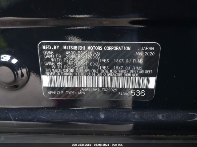 JA4AS5AA1LZ029925 Mitsubishi Eclipse Cross Se 1.5t