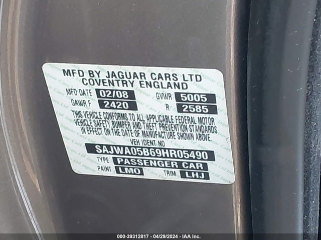 2009 JAGUAR XF SAJWA05B69HR05490 Photo 8