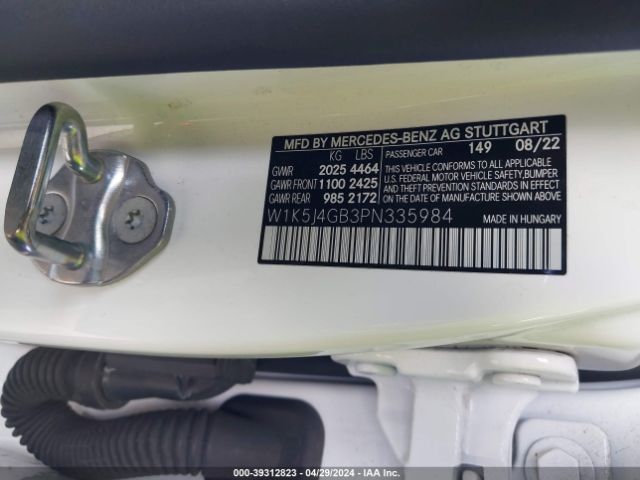 W1K5J4GB3PN335984 Mercedes-Benz Cla 250 Coupe