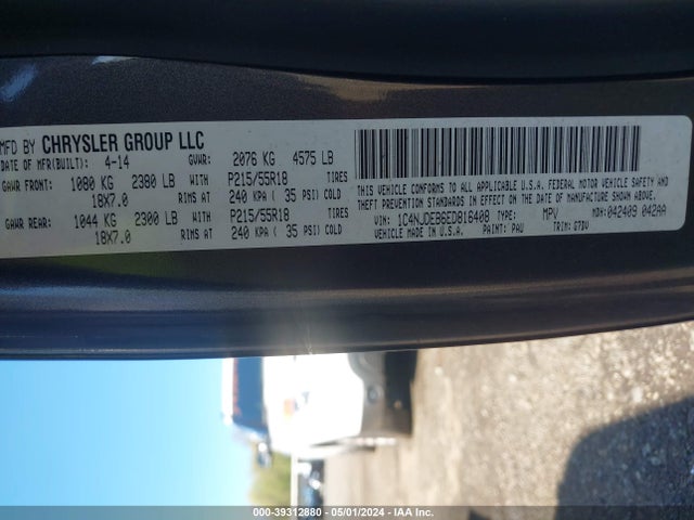 1C4NJDEB6ED816408 Jeep Compass Latitude