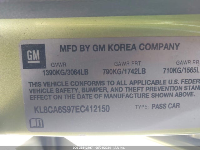 Chevrolet Spark Ls Manual 2014 KL8CA6S97EC412150 Image 9