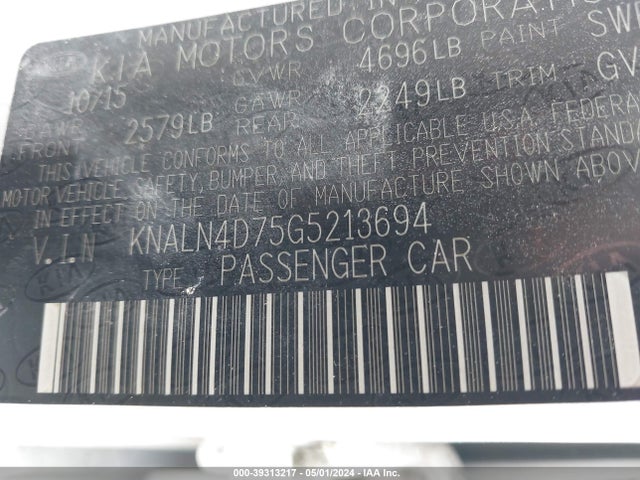 KIA Cadenza Premium 2016 KNALN4D75G5213694 Image 9