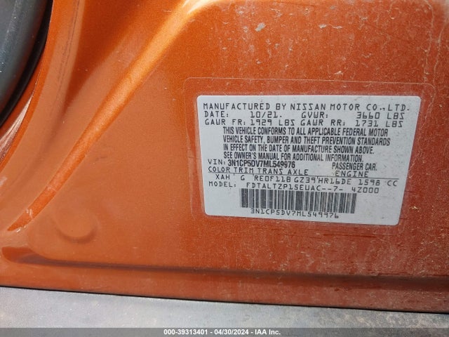 Nissan Kicks Sr Xtronic Cvt 2021 3N1CP5DV7ML549976 Image 9