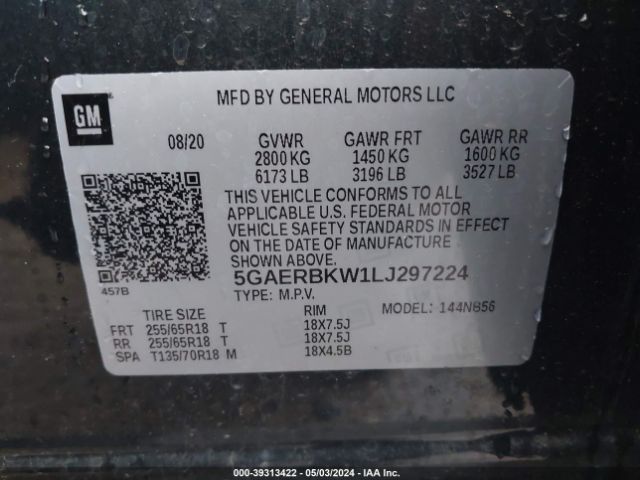 5GAERBKW1LJ297224 Buick Enclave Fwd Essence