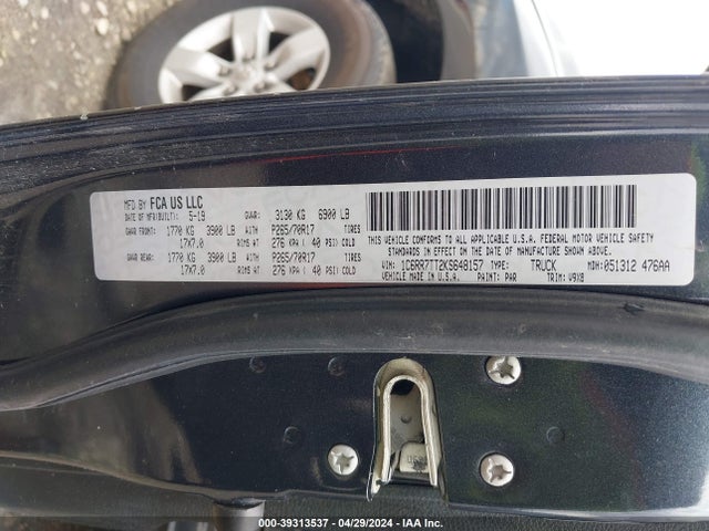 RAM 1500 Classic Slt  4x4 6'4 Box 2019 1C6RR7TT2KS648157 Image 9