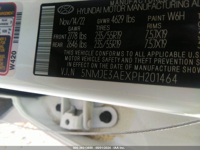 Hyundai Tucson Limited 2023 5NMJE3AEXPH201464 Image 9