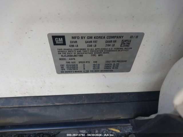 KL4CJASB4JB671900 Buick Encore Preferred