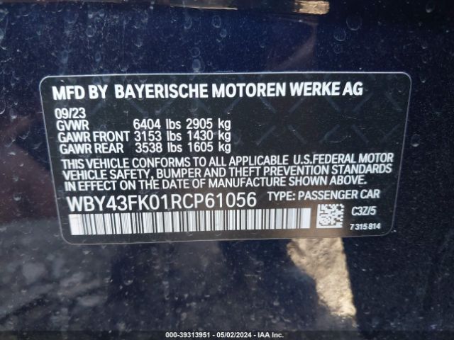 WBY43FK01RCP61056 BMW I5 M60