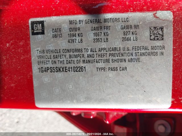 1G4PS5SKXE4102261 Buick Verano Leather Group