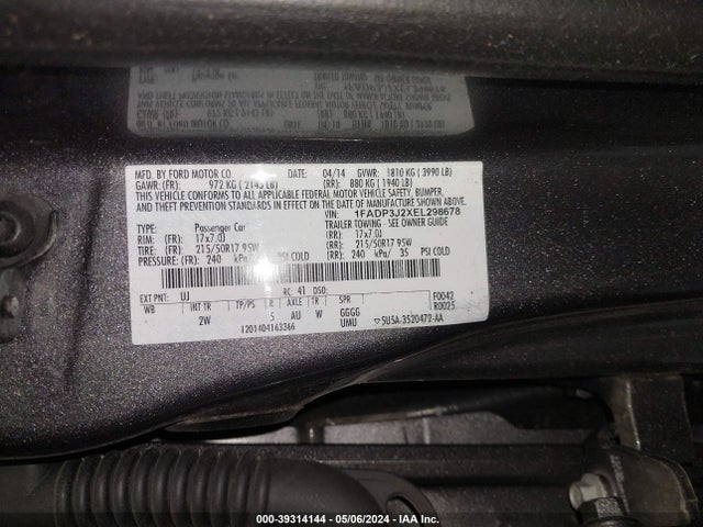 Ford Focus Titanium 2014 1FADP3J2XEL298678 Image 9