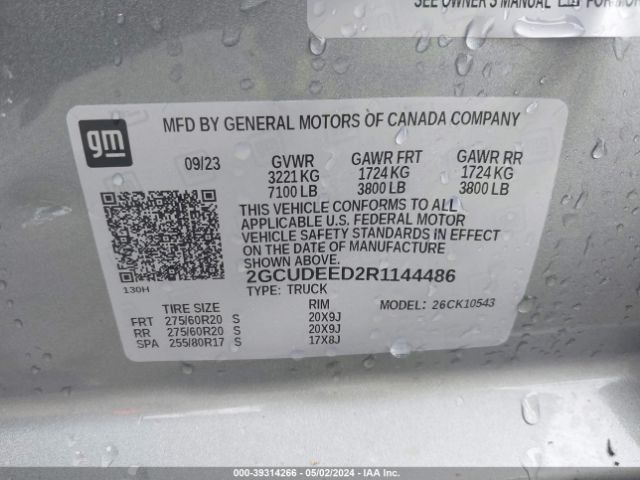 2GCUDEED2R1144486 Chevrolet Silverado 1500 4wd  Short Bed Rst