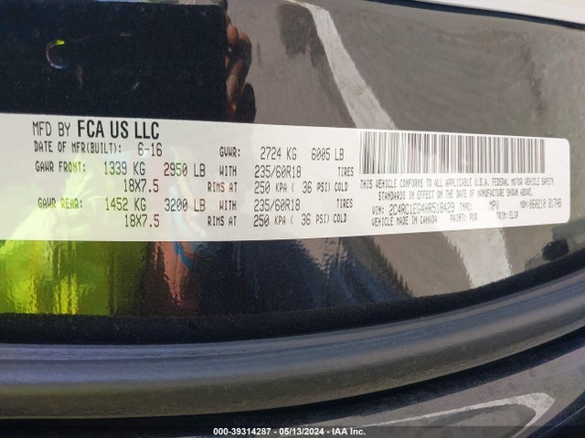 2C4RC1EG4HR518429 Chrysler Pacifica Touring-l Plus